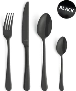 Amefa Vintage Bestekset - 24-delig - 6 Persoons - Zwart 12 Amefa Vintage Bestekset - 24-delig - 6 Persoons - Zwart -Keukenbenodigdheden Winkel 1005x1200