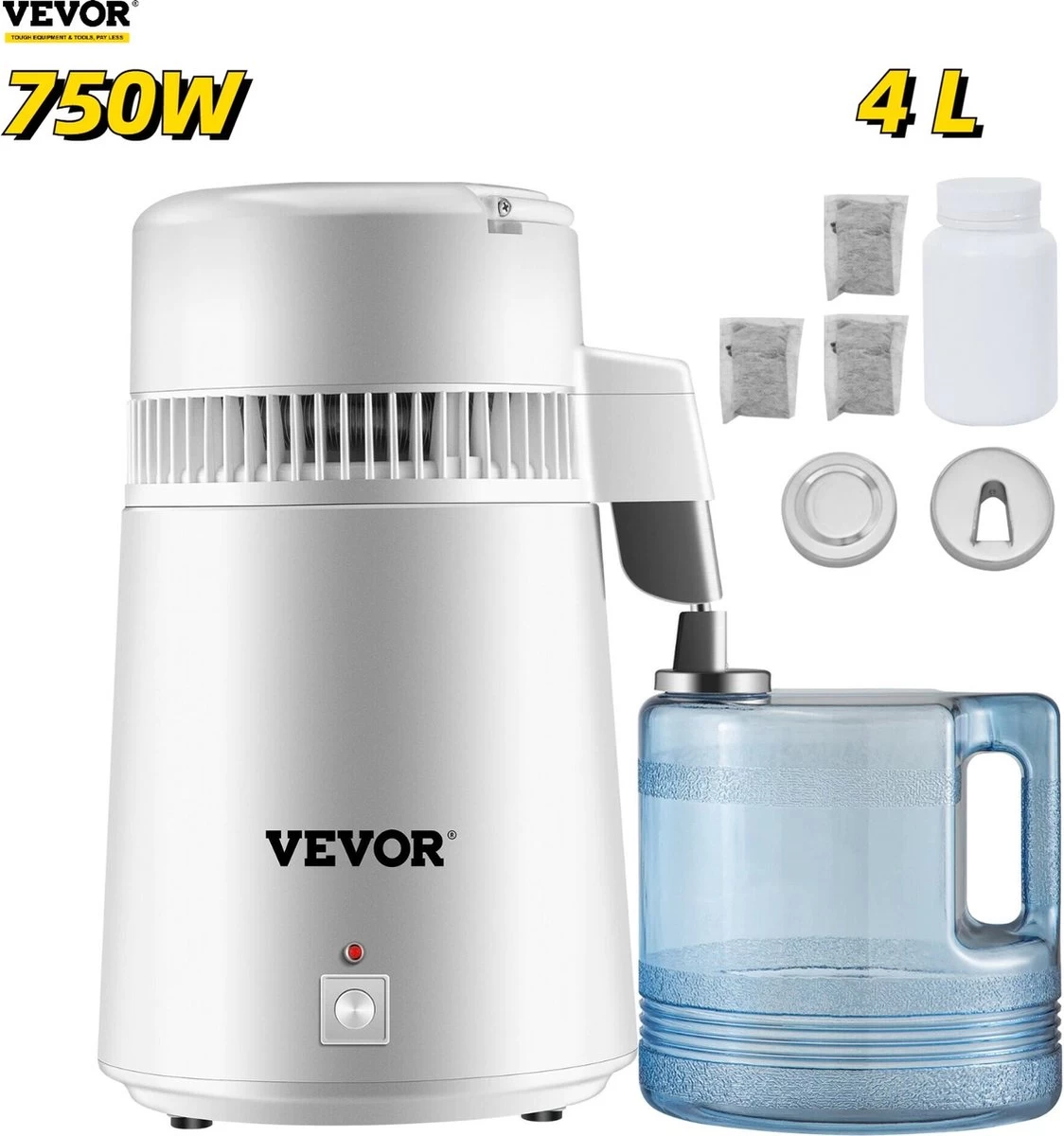 Vevor Destilleerapparaat- Destilleerketel - Water Destilleerder - 4L - Maak Zelf Gedestilleerd Water - Puur Water 3 Vevor Destilleerapparaat- Destilleerketel - Water Destilleerder - 4L - Maak Zelf Gedestilleerd Water - Puur Water