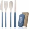 Reisbestek - 5-delig Blauw - Meeneembestek - Bestek To Go
