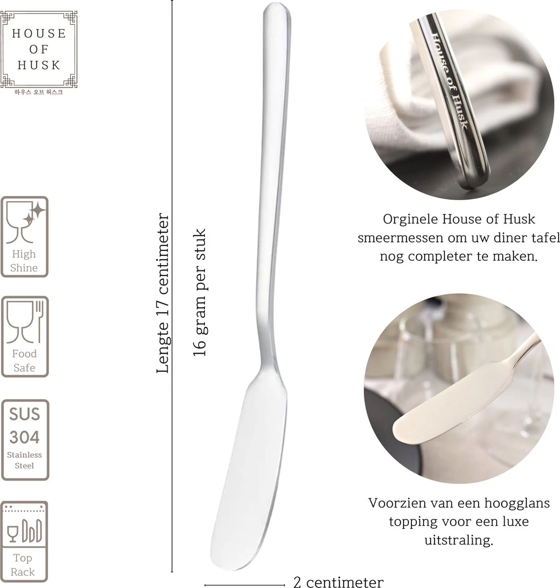 House Of Husk Botermesjes Set - Zilver - RVS - Botermes - Smeermessen - Tapas Mesjes - 6 Stuks 4 House Of Husk Botermesjes Set - Zilver - RVS - Botermes - Smeermessen - Tapas Mesjes - 6 Stuks - Afbeelding 2