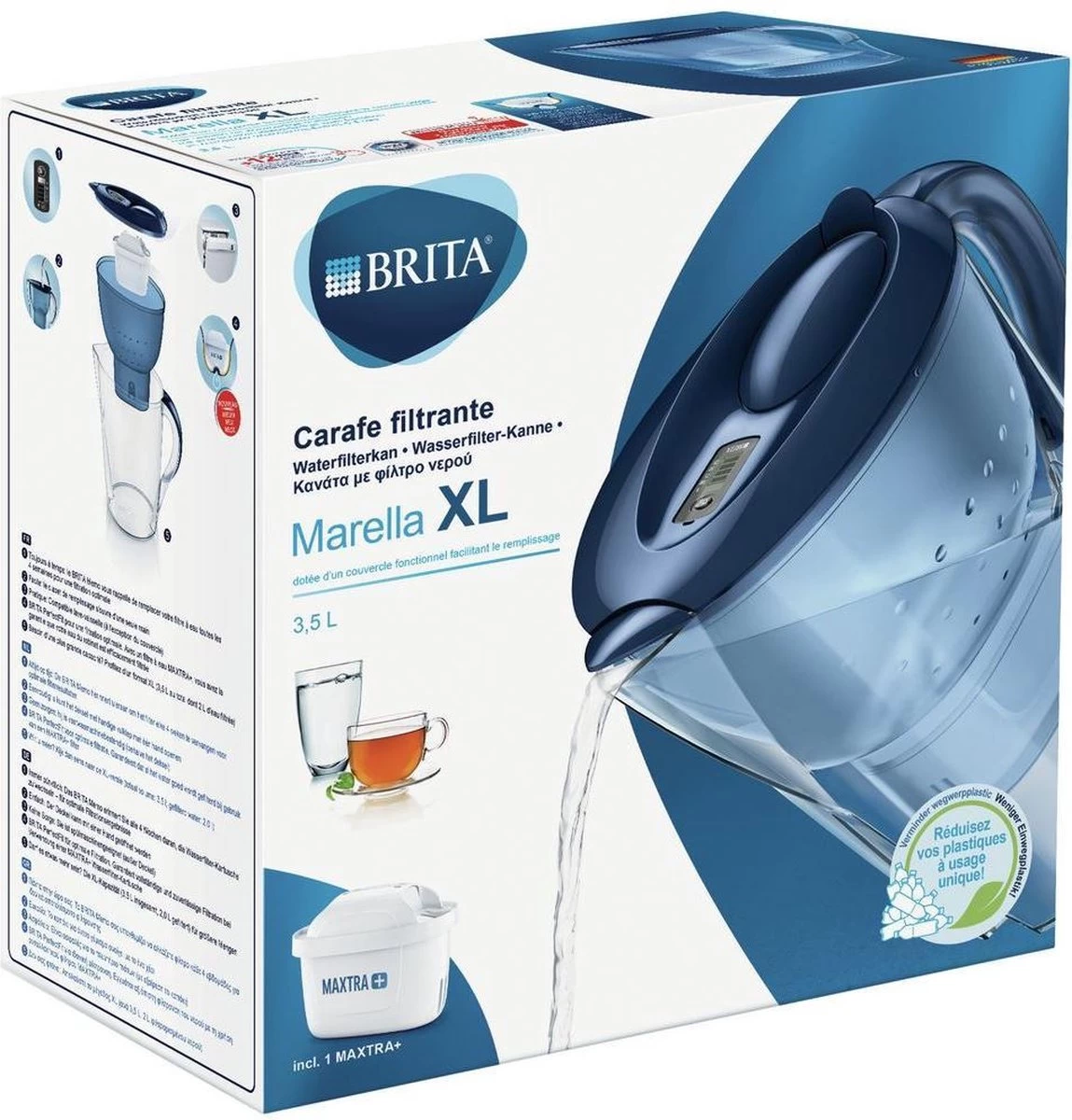 BRITA - Waterfilterkan Marella XL - Blauw - 3,5L 10 BRITA - Waterfilterkan Marella XL - Blauw - 3,5L - Afbeelding 8