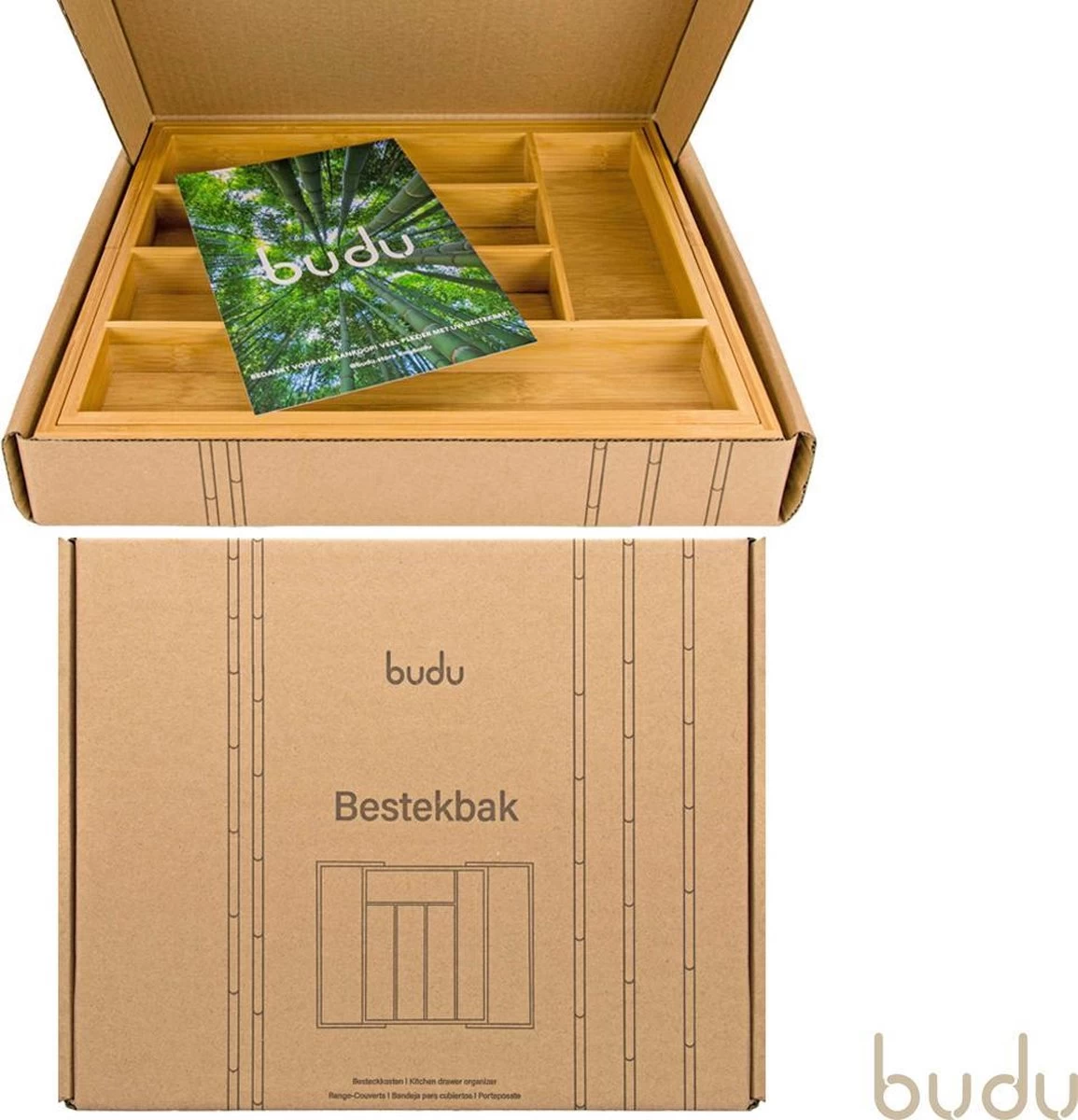 Budu Uitschuifbare Bamboe Bestekbak #33,5 (33,5 Cm Diep) - Bestekcassette Hout - Besteklade - 33,5 X 28 - 45 Cm - 5/7 Vakken 10 Budu Uitschuifbare Bamboe Bestekbak #33,5 (33,5 Cm Diep) - Bestekcassette Hout - Besteklade - 33,5 X 28 - 45 Cm - 5/7 Vakken - Afbeelding 8
