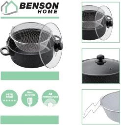 Benson Frituurpan Met Korf - Ø 26 Cm - Carbonstaal Met Marmer Coating 15 Benson Frituurpan Met Korf - Ø 26 Cm - Carbonstaal Met Marmer Coating -Keukenbenodigdheden Winkel 1162x1200 2