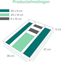 Coninx Bestekbak Bamboe 36CM Breed - Besteklade - Opbergbak - Duurzaam - Voor Laden Vanaf 47cm Diep -Keukenbenodigdheden Winkel 1189x1200 3