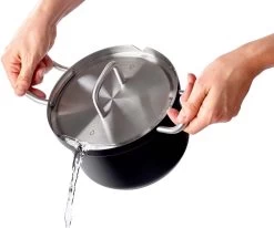 BK Q-linair Master Black Kookpannenset - 4-delig - Veilig Afgietsysteem - Inductie -Keukenbenodigdheden Winkel 1200x1002