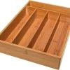 Merkloos Bamboehouten Bestekbak - 5 Compartimenten - 25 X 35 X 6 Cm. - Organizer - 5 Vaks -Keukenbenodigdheden Winkel 1200x1018