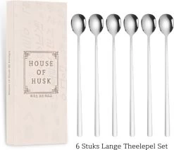 House Of Husk Latte Macchiato Lepels Set - Lange Theelepels - Koffielepels - Longdrinklepels - Sorbetlepels - Barlepel - RVS - 6 Stuks - 20CM - Zilver -Keukenbenodigdheden Winkel 1200x1030 5