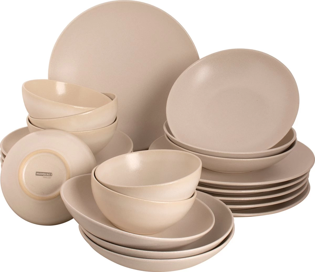 Mammoet Serviesset Spirit Stoneware 6-persoons 24-delig Offwhite 4 Mammoet Serviesset Spirit Stoneware 6-persoons 24-delig Offwhite - Afbeelding 2