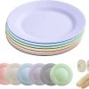 Onbreekbare Borden Van 25 Cm, 6-delige Set, Herbruikbare Platte Borden Met Luffas-afwasborstels, Eetborden, Kunststof, Licht Voor Feestjes, Kamperen, BBQ/pizza, Magnetronbestendig, Vaatwasmachinebestendig, BPA-vrij (veelkleurig) -Keukenbenodigdheden Winkel 1200x1045