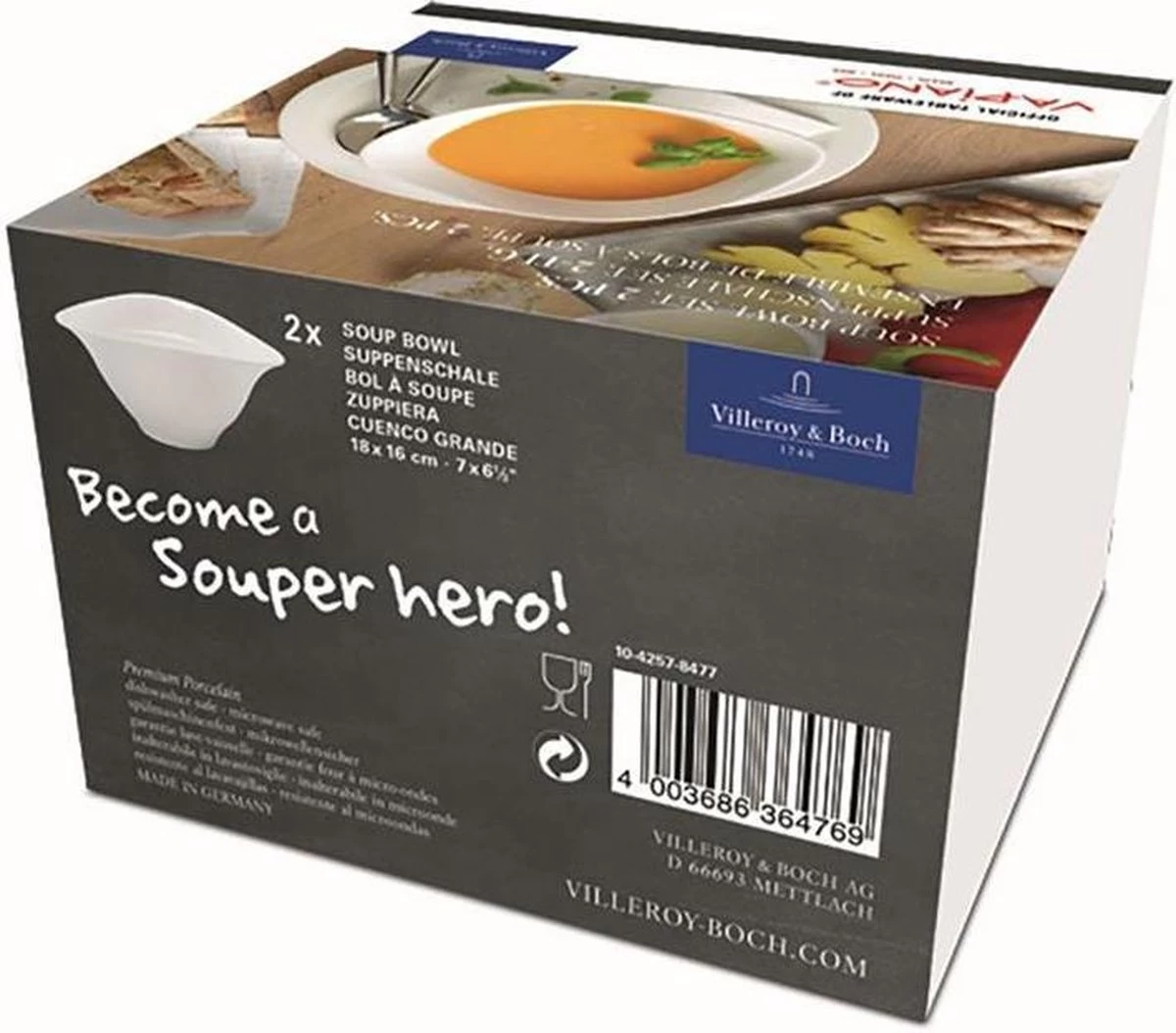 Villeroy & Boch - Vapiano Set Soepkommen 2-dlg. 4 Villeroy & Boch - Vapiano Set Soepkommen 2-dlg. - Afbeelding 2