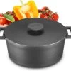 MOA Gietijzeren Braadpan - Inhoud 7,1 Liter - 29CM - Rond - Alle Warmtebronnen - Ook Voor Inductie - Gewicht 7,6 Kg - Zwart - MC29B -Keukenbenodigdheden Winkel 1200x1069 2