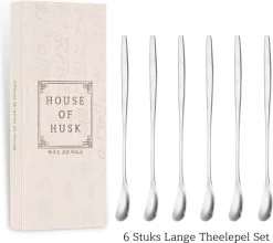 House Of Husk Latte Macchiato Lepels Set - Lange Theelepels - Koffielepels - Longdrinklepels - Barlepel - RVS - 6 Stuks - 17CM - Zilver -Keukenbenodigdheden Winkel 1200x1069 3