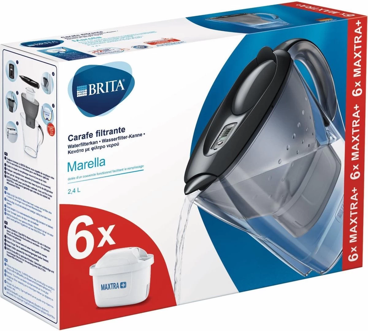 BRITA - Waterfilterkan Marella Cool - Grafiet - 2,4L + 6 MAXTRA+ Waterfilterpatronen 9 BRITA - Waterfilterkan Marella Cool - Grafiet - 2,4L + 6 MAXTRA+ Waterfilterpatronen - Image 7