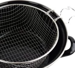 Orange85 Frituurpan - Zwart - Inductie - Emaille - Diameter 24 Cm - Met Draadmand - 3,5 Liter -Keukenbenodigdheden Winkel 1200x1085 2