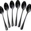 Alheco 6 Ovale Theelepels - 12.3cm - RVS Theelepeltjes - Zwart -Keukenbenodigdheden Winkel 1200x1094 3