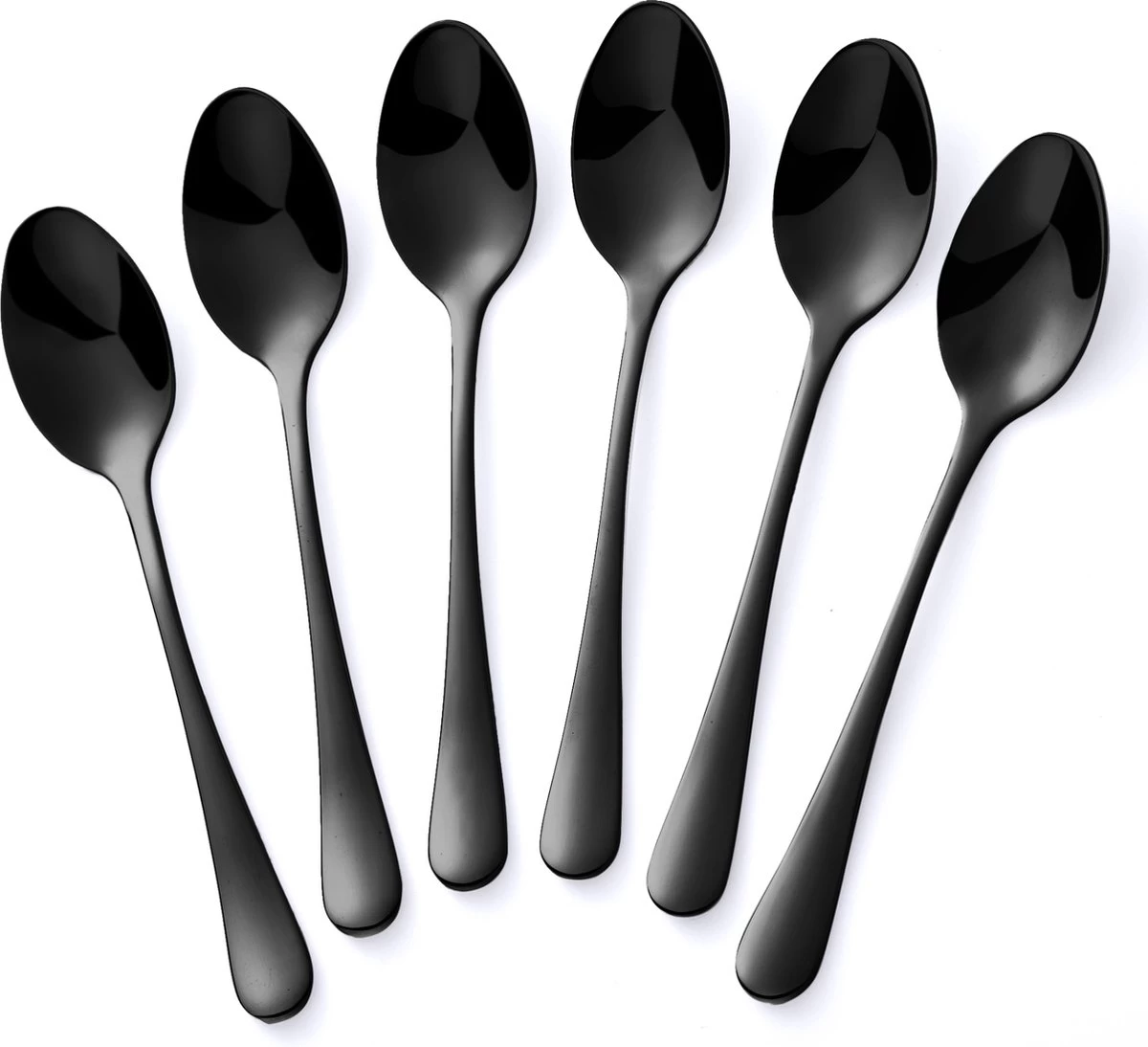 Alheco 6 Ovale Theelepels - 12.3cm - RVS Theelepeltjes - Zwart 3 Alheco 6 Ovale Theelepels - 12.3cm - RVS Theelepeltjes - Zwart