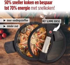 Rosmarino - Snelkookpan Met Glazen Deksel - Zwart - Ø24cm - 5 Liter - 100% PFAS & PFOA Vrij - Aluminium - Pressure Cooker - Non-stick Minerale Coating - Ergonomische Handgrepen - Geschikt Voor Alle Warmtebronnen 20 Rosmarino - Snelkookpan Met Glazen Deksel - Zwart - Ø24cm - 5 Liter - 100% PFAS & PFOA Vrij - Aluminium - Pressure Cooker - Non-stick Minerale Coating - Ergonomische Handgrepen - Geschikt Voor Alle Warmtebronnen -Keukenbenodigdheden Winkel 1200x1115