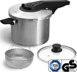 Springlane Roestvrijstalen Snelkookpan - Inductie - Pressure Cooker - 6,0 L Met Stoommand -Keukenbenodigdheden Winkel 1200x1130 1