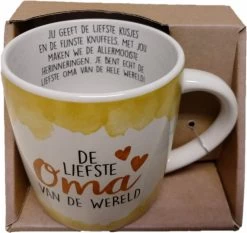 Enjoy Mok - De Liefste Oma Van De Wereld - Met Binnen Tekst - Koffie Mok - Beker - Moederdag - Liefde - Verjaardagscadeau -Keukenbenodigdheden Winkel 1200x1132