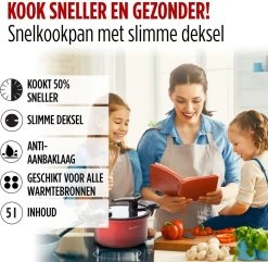Rosmarino - Snelkookpan Met Glazen Deksel - Zwart - Ø24cm - 5 Liter - 100% PFAS & PFOA Vrij - Aluminium - Pressure Cooker - Non-stick Minerale Coating - Ergonomische Handgrepen - Geschikt Voor Alle Warmtebronnen 24 Rosmarino - Snelkookpan Met Glazen Deksel - Zwart - Ø24cm - 5 Liter - 100% PFAS & PFOA Vrij - Aluminium - Pressure Cooker - Non-stick Minerale Coating - Ergonomische Handgrepen - Geschikt Voor Alle Warmtebronnen -Keukenbenodigdheden Winkel 1200x1170 1