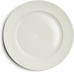 Riviera Maison Bord, Dinerbord, Servies, Tafeldecoratie, Eetkamer, Keuken - RM Bellecôte Dinner Plate - Wit - Porselein - 1 Stuk