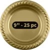 25 PP Borden Goud 22.8 Cm , 9" - Feest / Verjaardag / BBQ Borden - Party Plates Gold