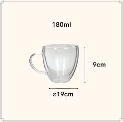 OTIX Dubbelwandige Koffieglazen - Koffiekopjes - 180 Ml - Set Van 4 - Transparant - Latte Macchiato Glazen -Keukenbenodigdheden Winkel 1200x1195 14