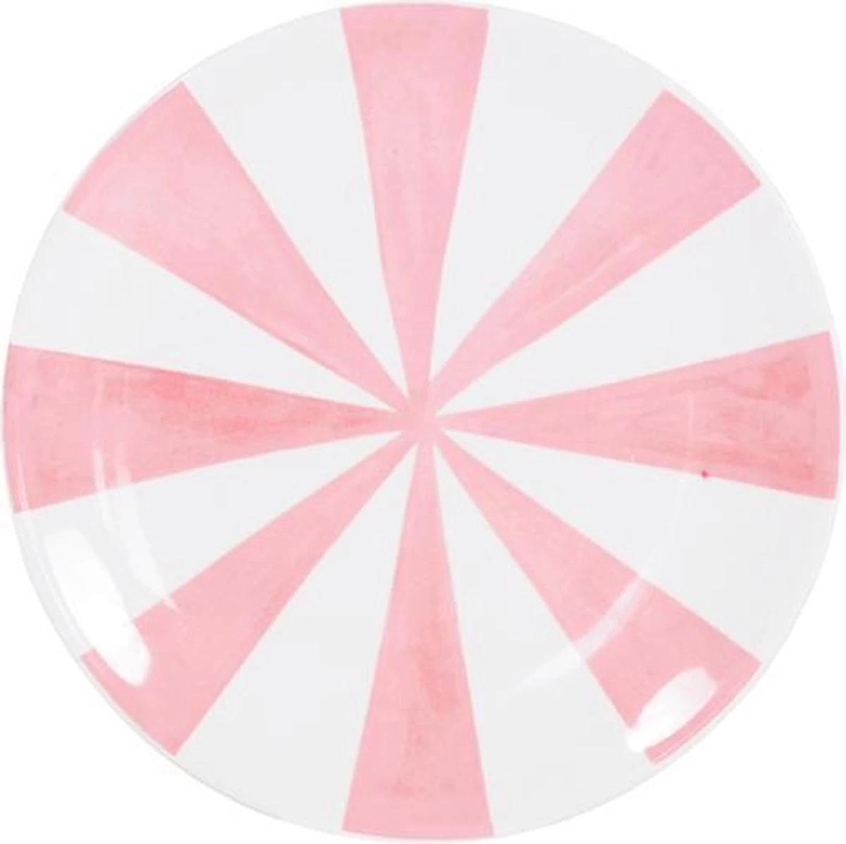 Blond Amsterdam Gebaksbord - Set - Girls/Pink Stripe 6 Blond Amsterdam Gebaksbord - Set - Girls/Pink Stripe - Image 4