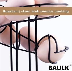 Eiermand – Eierrek – Eierhouder – Eieren – 360° - Zwart - Pasen - 39 Eieren - BAULK® -Keukenbenodigdheden Winkel 1200x1197 26