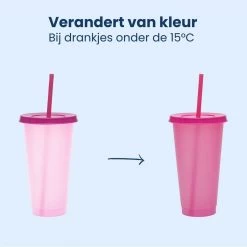 Herbruikbare Bekers Met Rietje En Deksel Van Plastic – Starbucks Design – Drinkbekers Met Rietje – Kleur Veranderende Beker – 5 Pack -Keukenbenodigdheden Winkel 1200x1198 37