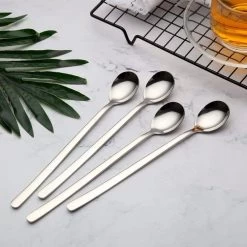 House Of Husk Latte Macchiato Lepels Set - Lange Theelepels - Koffielepels - Longdrinklepels - Sorbetlepels - Barlepel - RVS - 6 Stuks - 20CM - Zilver -Keukenbenodigdheden Winkel 1200x1200 1020