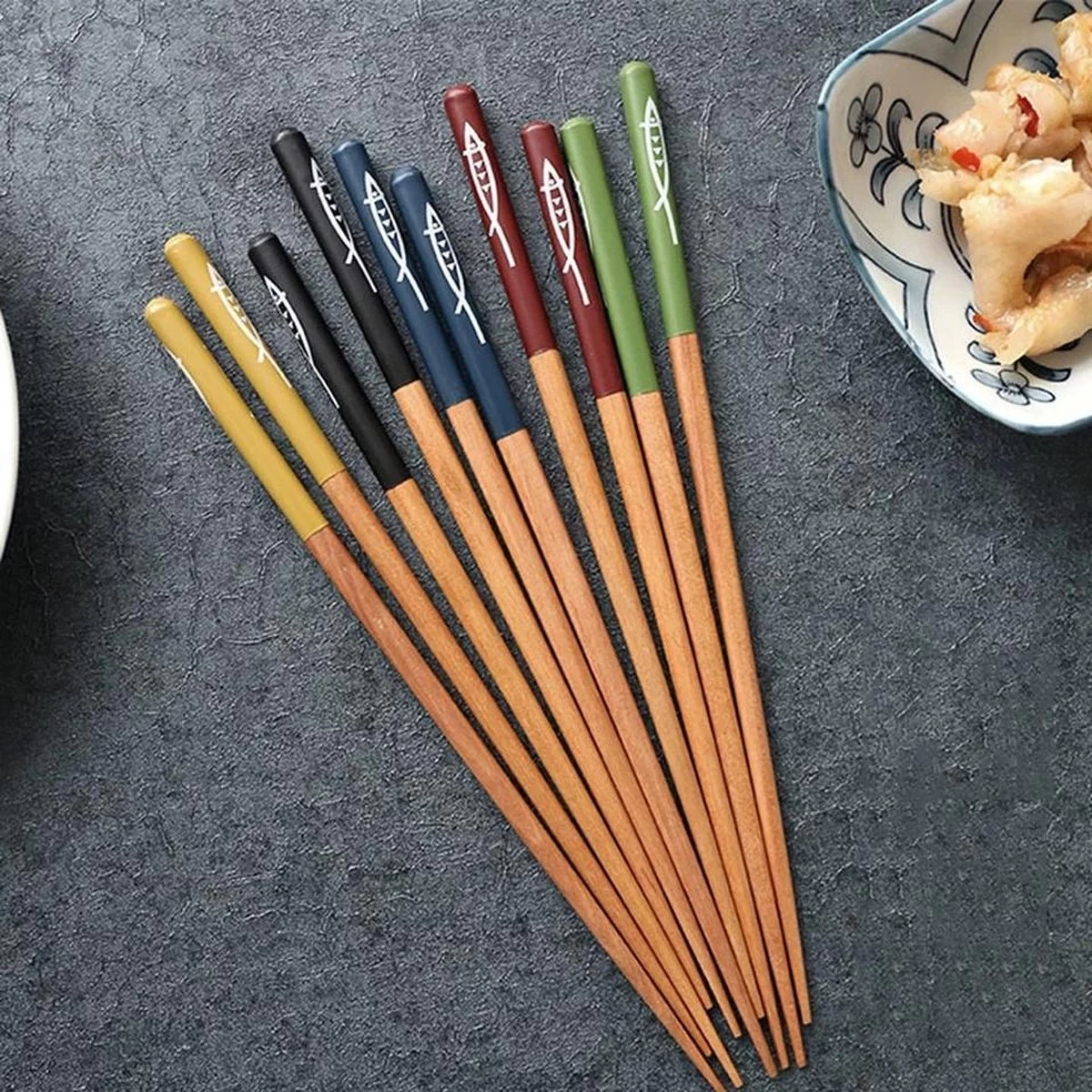 Chopsticks - Hout - 5 Paar - 22,5 Cm - Japanse Stijl - Sushi Giftset 7 Chopsticks - Hout - 5 Paar - 22,5 Cm - Japanse Stijl - Sushi Giftset - Image 5