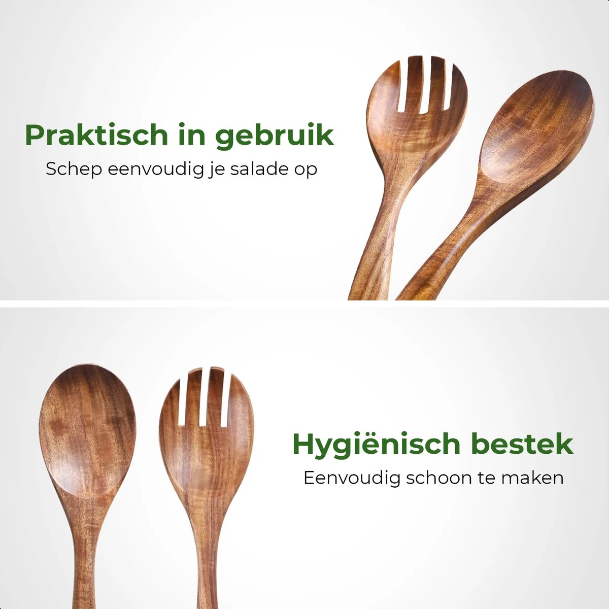 Dayshake Olijfhouten Slabestek 2-delig - Luxe Slacouvert - Duurzaam Salade Bestek - Saladebestek - Vaatwasserbestendig 5 Dayshake Olijfhouten Slabestek 2-delig - Luxe Slacouvert - Duurzaam Salade Bestek - Saladebestek - Vaatwasserbestendig - Afbeelding 4