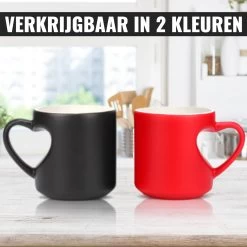 Malinsi Hart Mok - Hitte Kleur Veranderende Glazen - Zwart 330ml - Liefde Mokken - Koffie En Thee Beker - Theeglazen - Koffiebeker - Koffiemok - Hartjes Koffiekopjes - Cadeau Voor Man & Vrouw -Keukenbenodigdheden Winkel 1200x1200 1200
