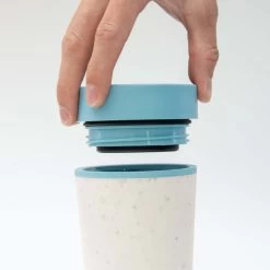 Circular&Co. Herbruikbare To Go Koffiebeker (rCUP) Crème/groen 12oz/340ml -Keukenbenodigdheden Winkel 1200x1200 1205