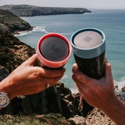 Circular&Co. Herbruikbare To Go Koffiebeker (rCUP) Crème/groen 12oz/340ml -Keukenbenodigdheden Winkel 1200x1200 1206