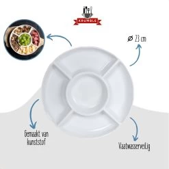 Krumble Tapasbord Met 5 Vakken / Servies / Borden / Hapjesbord / Serveerschalen / Serveerborden / Gourmetbord - Wit 12 Krumble Tapasbord Met 5 Vakken / Servies / Borden / Hapjesbord / Serveerschalen / Serveerborden / Gourmetbord - Wit -Keukenbenodigdheden Winkel 1200x1200 1423