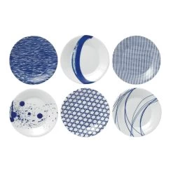 Royal Doulton Pacific - Gebaksbordjes Set - Porselein - Wit / Blauw - ⌀ 16 Cm - 6 Stuks -Keukenbenodigdheden Winkel 1200x1200 1437