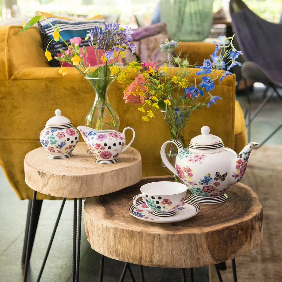 Melli Mello - Suikerpot Nora - Suikerkommetje - Bloemen - Stippen - Suiker 5 Melli Mello - Suikerpot Nora - Suikerkommetje - Bloemen - Stippen - Suiker - Afbeelding 3