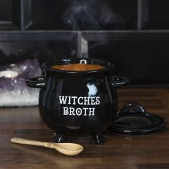 Something Different Soepkom Witches Broth Cauldron With Broom Spoon Zwart -Keukenbenodigdheden Winkel 1200x1200 1513