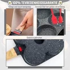 W&Z® Pannenkoekenpan Inductie - Pancake Pan - Omeletpan - Omeletmaker -Eierpan- Anti Aanbak - 4 Vakjes 12 W&Z® Pannenkoekenpan Inductie - Pancake Pan - Omeletpan - Omeletmaker -Eierpan- Anti Aanbak - 4 Vakjes -Keukenbenodigdheden Winkel 1200x1200 235