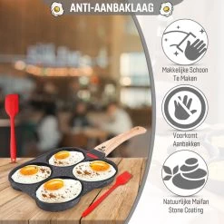 W&Z® Pannenkoekenpan Inductie - Pancake Pan - Omeletpan - Omeletmaker -Eierpan- Anti Aanbak - 4 Vakjes 19 W&Z® Pannenkoekenpan Inductie - Pancake Pan - Omeletpan - Omeletmaker -Eierpan- Anti Aanbak - 4 Vakjes -Keukenbenodigdheden Winkel 1200x1200 241