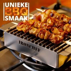 IRONCHEF Lavastenen Grill - Geschikt Voor Gasfornuis - Barbecue - BBQ - Grillplaat - Grilplaat - Bakplaat - Grillpan -Keukenbenodigdheden Winkel 1200x1200 310