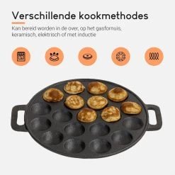 Ocina Poffertjespan – Combo Pack – 19 Poffertjes – Poffertjesmaker – Poffertjespan Inductie – Poffertjespan Electrisch – Gietijzeren Pan - Inclusief Doseerfles, Handvaten, 6x Poffertjesvorken En Invetkwast – Gratis Receptenboek 15 Ocina Poffertjespan – Combo Pack – 19 Poffertjes – Poffertjesmaker – Poffertjespan Inductie – Poffertjespan Electrisch – Gietijzeren Pan - Inclusief Doseerfles, Handvaten, 6x Poffertjesvorken En Invetkwast – Gratis Receptenboek -Keukenbenodigdheden Winkel 1200x1200 34