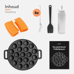 Ocina Poffertjespan – Combo Pack – 19 Poffertjes – Poffertjesmaker – Poffertjespan Inductie – Poffertjespan Electrisch – Gietijzeren Pan - Inclusief Doseerfles, Handvaten, 6x Poffertjesvorken En Invetkwast – Gratis Receptenboek 21 Ocina Poffertjespan – Combo Pack – 19 Poffertjes – Poffertjesmaker – Poffertjespan Inductie – Poffertjespan Electrisch – Gietijzeren Pan - Inclusief Doseerfles, Handvaten, 6x Poffertjesvorken En Invetkwast – Gratis Receptenboek -Keukenbenodigdheden Winkel 1200x1200 38