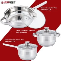 Herzberg Pannenset – 12-Delig – Voor Inductie En Gas – Vaatwasser Bestendig – RVS Met Glazen Deksels 9 Herzberg Pannenset – 12-Delig – Voor Inductie En Gas – Vaatwasser Bestendig – RVS Met Glazen Deksels -Keukenbenodigdheden Winkel 1200x1200 41