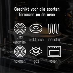 Gietijzeren Braadpan - Sudderpan Zwart Van Daumonet - Ovaal - Ø 29 Cm - 3 Liter - 100% PFAS & PFOA Vrij - Emaille - Geschikt Voor Alle Warmtebronnen - Elektrisch - Gas - Halogeen - Inductie - Keramisch - Vaatwasserbestendig -Keukenbenodigdheden Winkel 1200x1200 416