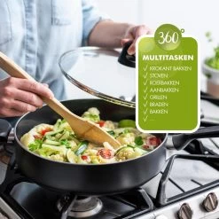 GreenPan Memphis Hapjespan 28cm - Zwart - Inductie - PFAS-vrij 33 GreenPan Memphis Hapjespan 28cm - Zwart - Inductie - PFAS-vrij -Keukenbenodigdheden Winkel 1200x1200 532