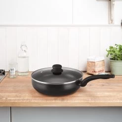 Brabantia Antikleef Hapjespan Met Deksel 28cm - Sauté Pan -Keukenbenodigdheden Winkel 1200x1200 549