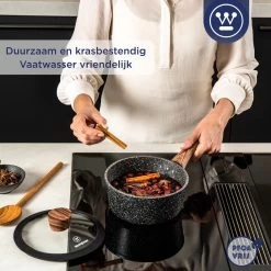 Westinghouse Steelpan Inductie - Ø 20 Cm - Zwart Marmer - Speciale Editie -Keukenbenodigdheden Winkel 1200x1200 592